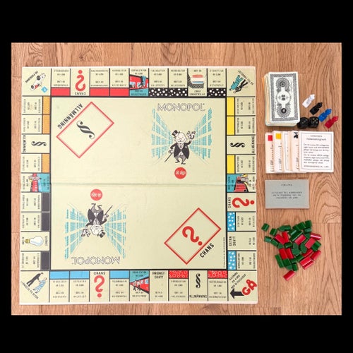 Antikt Monopol sällskapsspel från början av 1950-talet