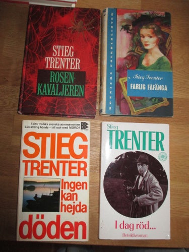 4 böcker av Stieg Trenter, Svenska deckare