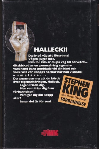 Stephen King alias Richard Bachman / Förbannelse / Inbunden / Fint skick!
