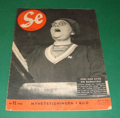 SE nr 12 1948 - Anna-Lisa Öst (Lapp-Lisa), Bo Bergman m.m.