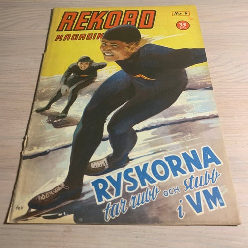 Tidningen Rekord Rekordmagasinet 1951 nr 6 - (baksidan saknas)