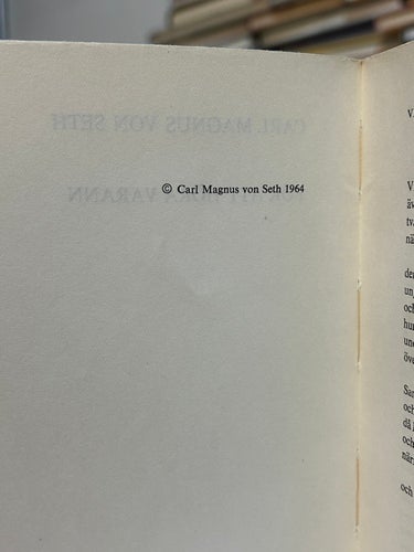 För att höra varann dikter av Carl Magnus von Seth. Bok. Very Good plus