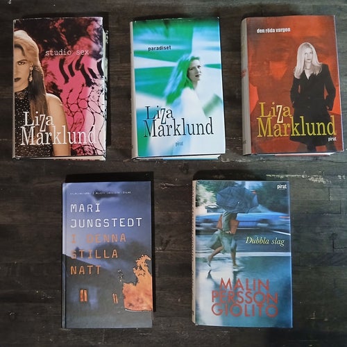Stort bokpaket: 5 spännande svenska deckare – Marklund, Jungstedt m.fl.