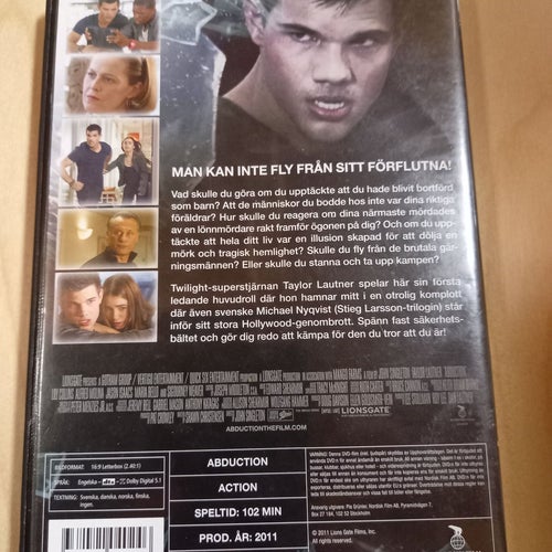 DVD-FILM "ABDUCTION" MED MICHAEL NYQVIST FRÅN 2011