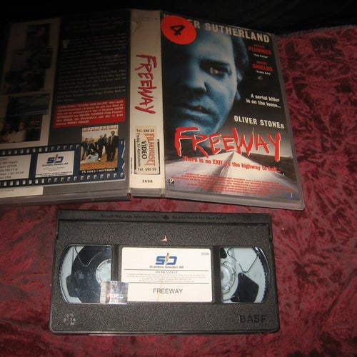 FREEWAY (KEIFER SUTHERLAND,REESE WITHERSPOON,BROKE SHIELDS) VHS X-RENTAL