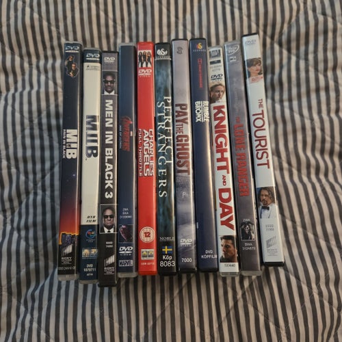 DVD-filmer: Men in Black, Avengers, Charlie's Angels, The Tourist, m.fl.
