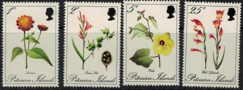 Pitcairn Island Mi 110-113 Blommor 1970 POSTFRISKT