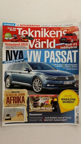 Teknikens Värld nr 16 2014: Fiat Abarth 595, Mini Cooper S, Audi RS Q3 + S3