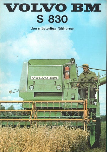 Broschyr Volvo S 830 skördetröska 1973