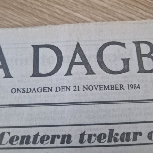 Svenska Dagbladet 21 november 1984