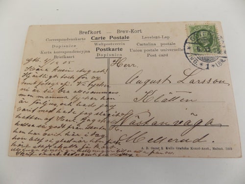 Brevkort, Sveriges Väl med Oscar II 1905 Sverige se bilder, läs beskrivning