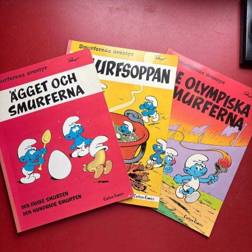 ÄGGET OCH SMURFERNA + SMURFSOPPAN + DE OLYMPISKA SMURFERNA Peyo