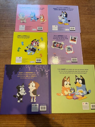 Bluey bokpaket 6 st böcker barnböcker