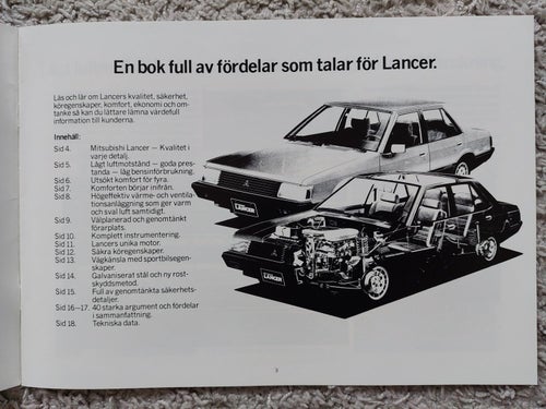 Mitsubishi Lancer Säljhandbok 1982 ? ...