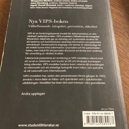 Nya VIPS-boken av Margareta Ehnfors, Anna Ehrenberg och Ingrid Thorell-Ekstrand