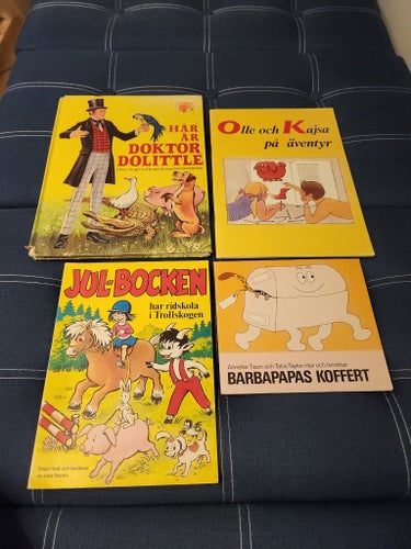 4 Vintage barnböcker