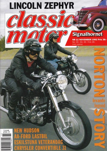 Classic 1992-11 Norton..Lincoln Zephyr.New Hudson..AA Ford