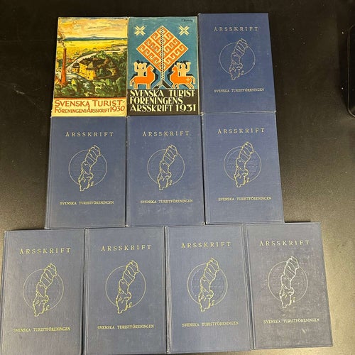 10 x Svenska turistföreningens årsskrift - 1930-1939 - Bokpak