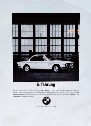 BMW, STOR REKLAMANNONS 1969