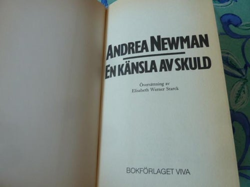 EN KÄNSLA AV SKULD, A. NEWMAN, 1990,  BÖCKER