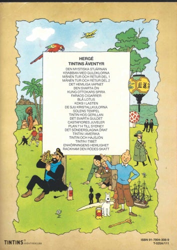 Tintin Faraos Cigarrer 1993 skick vf