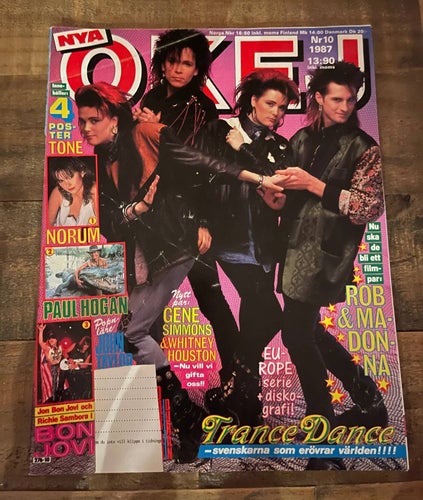 Tidningen OKEJ ! Nr 10 - 1987 - Med POSTERS !