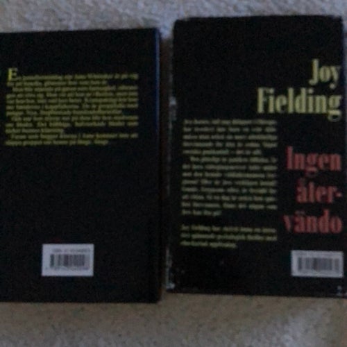 Bokpaket:Joy Fielding - Bilden av en främling & Ingen återvändo