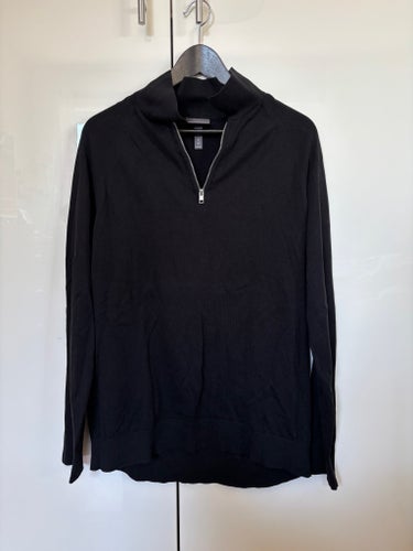 H&M svart half-zip tröja, strl L