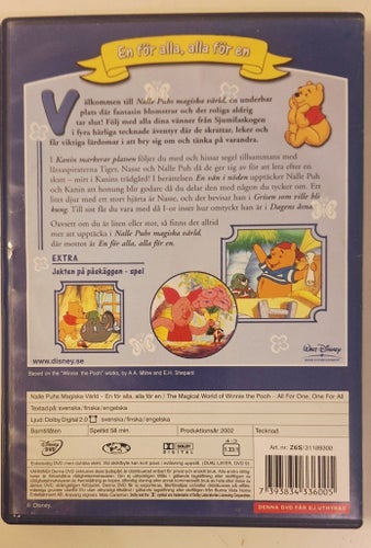 DVD Nalle Puhs Magiska Värld - En för alla, alla för en