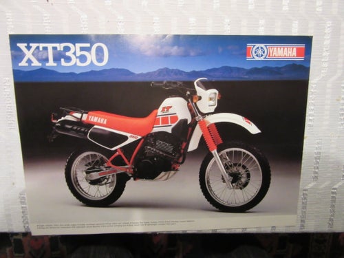 Yamaha XT350 1985 sälj broschyr