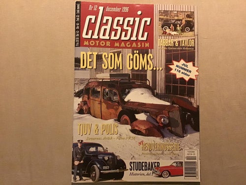 CLASSIC MOTOR NR 12 1996 STUDEBAKER,POLISBIL VOLVO PV,HUSQVARN,GOLIATH,SUNBEAM,