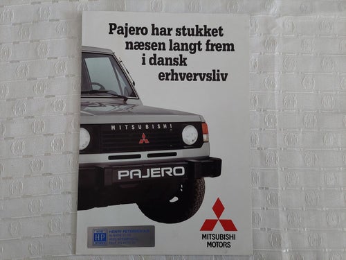 Mitsubishi Pajero 1987 ? på danska ..