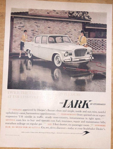 Tidningsutdrag 1959 Studebaker The Lark