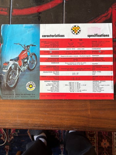 Bultaco Sherpa T 74 125 Broschyr