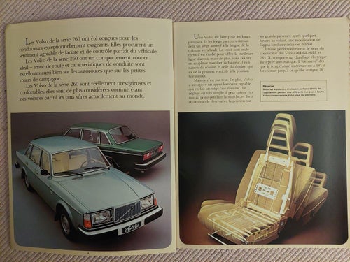 Volvo 260 serie 1978 264 GLE en français för Schweiz