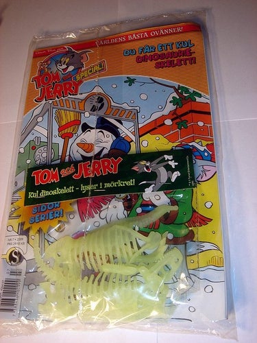 TOM & JERRY I ORIGINAL PLAST med leksak 2009 nr 7 SKELETT