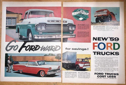 Tidningsutdrag 1959 Ford Trucks