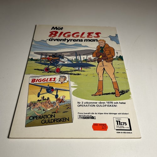 Biggles #1, 1a upplaga, toppex! VF
