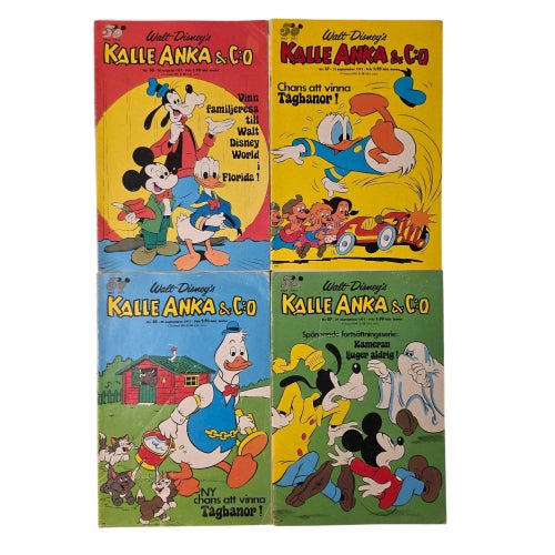 Kalle Anka & Co Serietidningar - 12 st 1973