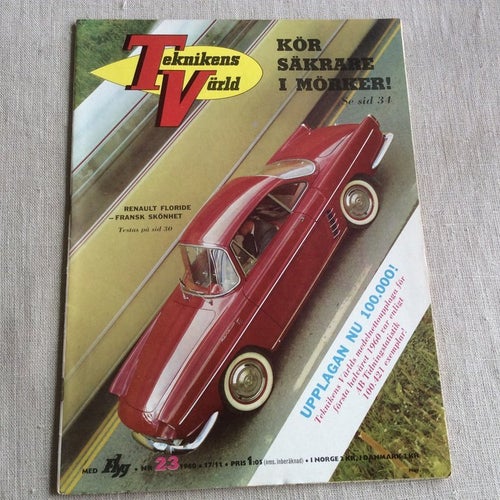 Teknikens värld nr 23 1960 flotta,Malmtransport Narvik,LKAB,Kiruna,Renault