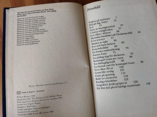 Mysteriet med det gömda huset - Enid Blyton. bok, Very Fine plus