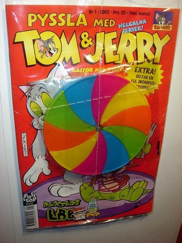 TOM & JERRY I ORIGINAL PLAST med leksak 2005 nr 1 FRISBEE