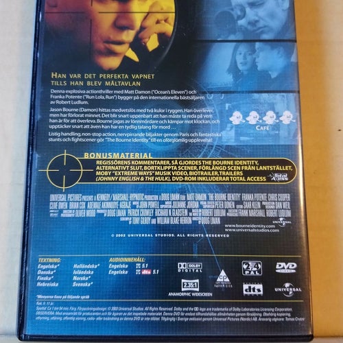 The bourne identity, Matt Damon, Dvd