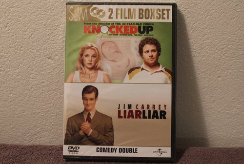 2 FILM BOXSET KNOCKED UP, LIAR LIAR NY INPLASTAD