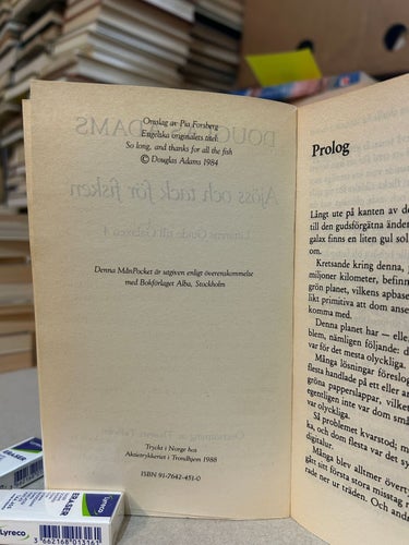 Ajöss och tack för fisken av Douglas Adams, bok, Very good