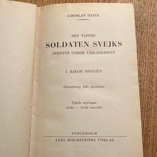 Den tappre soldaten Švejks äventyr under världskriget - Jaroslav Hašek - Okänt