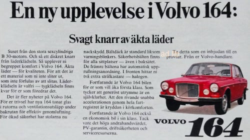 VOLVO 164, REKLAMANNONS 1969