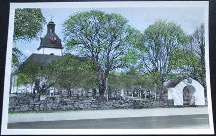 Vaggeryd - Byarum kyrka ~1959 - Handkolorerat - Foto Leif Wirén