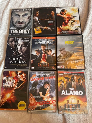 9 stycken dvd-filmer