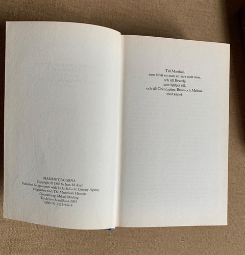 Jean M Auel, MAMMUTJÄGARNA, Del 3 i romanserien